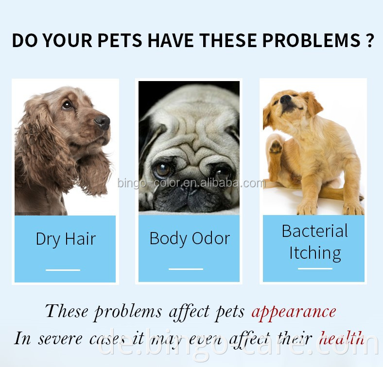 Großhandelspreis Pet Care Flauschiges Shampoo für Hunde Natürliche Formel Private Label
